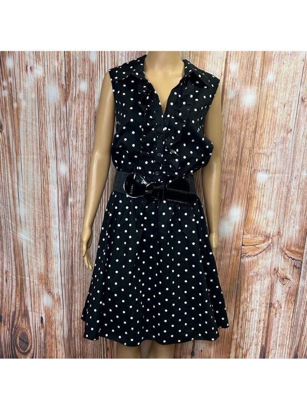 Bailey Blue Black and White Polka Dot Mini Dress